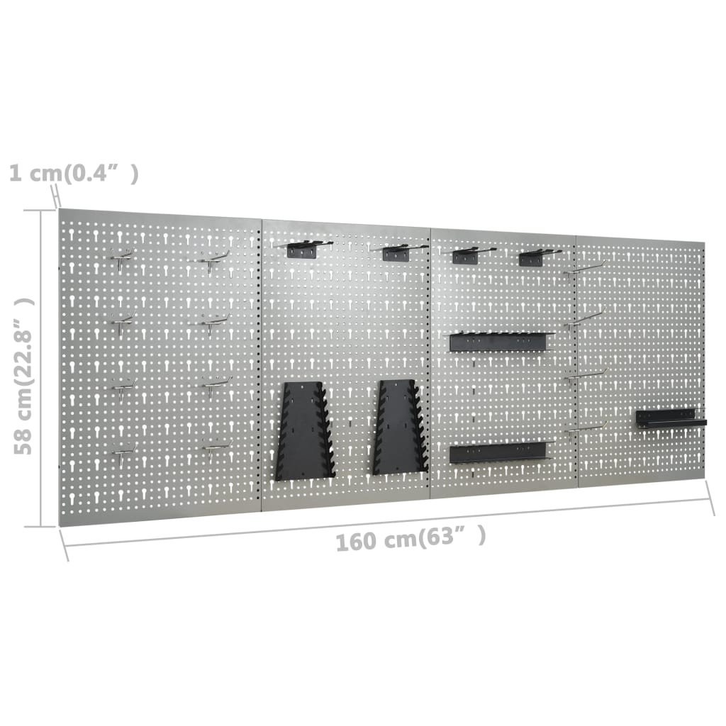 Werkbank – Werktafel – Werkstation – Werkplek – Werkbank Met Wandpanelen – 6 Lades – 500 Kg Max Belastbaarheid