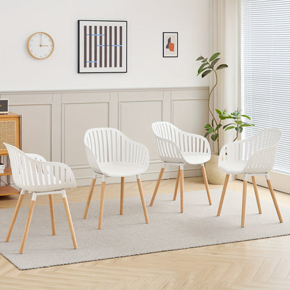 Eetkamerstoelen – Stoelen Set – Design Stoel – Nordic Stoelen – Witte Stoelen – Ergonomisch Comfort – Uitneembare Sponsvulling
