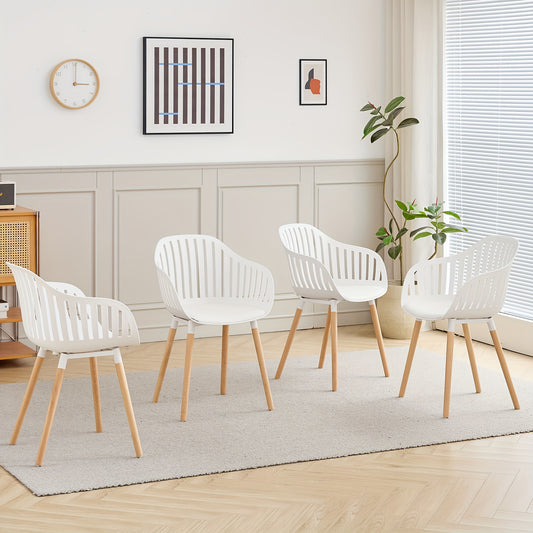 Eetkamerstoelen – Stoelen Set – Design Stoel – Nordic Stoelen – Witte Stoelen – Ergonomisch Comfort – Uitneembare Sponsvulling