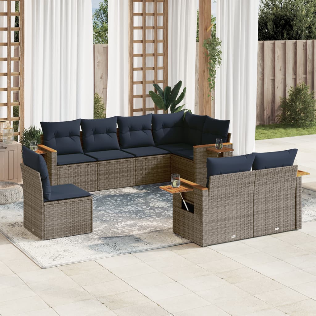 Loungeset Tuin – Loungeset Buiten – Tuinmeubel Set – Loungeset Zonder Tafel – Loungeset Modular – Weerbestendig PE-Rattan – Afneembare Wasbare Kussenhoezen