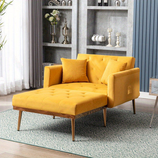 Relaxfauteuil – Relaxstoel – Loungefauteuil – Verstelbare Fauteuil – Leunstoel – Verstelbare Rugleuning – Luxe Velvet Bekleding – Maximaal 220 kg Belastbaar