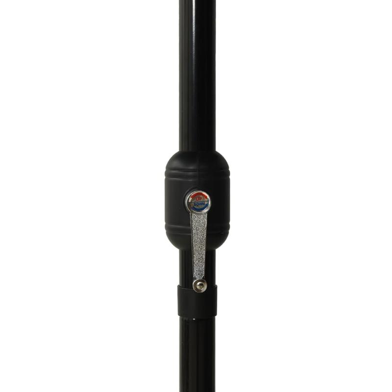 Heavy-Duty 3-Layer Solid Parasol with Aluminum Mast - 2.5x2.5m Large Rectangular Umbrella, UV-Resistant, Durable Steel Frame & Black Canopy for Poolside, Garden, Beach, Outdoor - Easy Setup & Portable Design, Classic Style, S