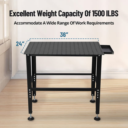 Laswerkbank – Lastafel – Werkbank – Metaalwerkbank – Mobiele Werkbank – 91x61 cm – 544 kg Draagvermogen – Stalen Constructie Met Vergrendelbare Wielen
