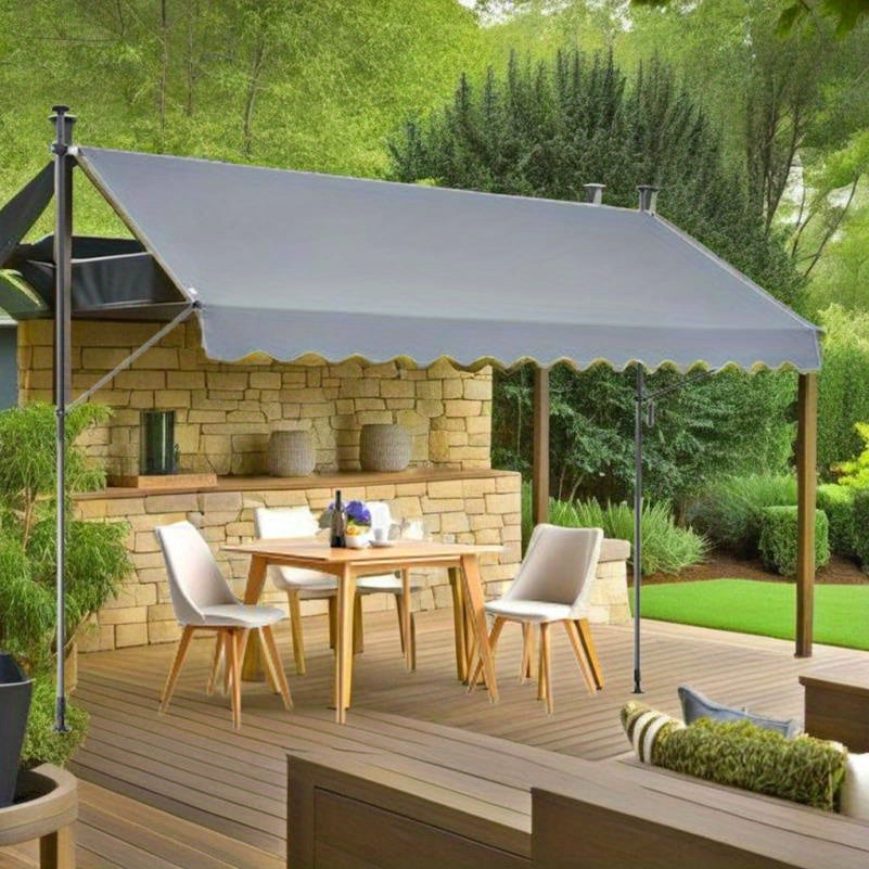 Zonwering – Luifel - Verstelbare Zonnescherm – Buitenluifel – Schaduwdoek – Terraszonwering – 350x120 Cm – Stevige Constructie
