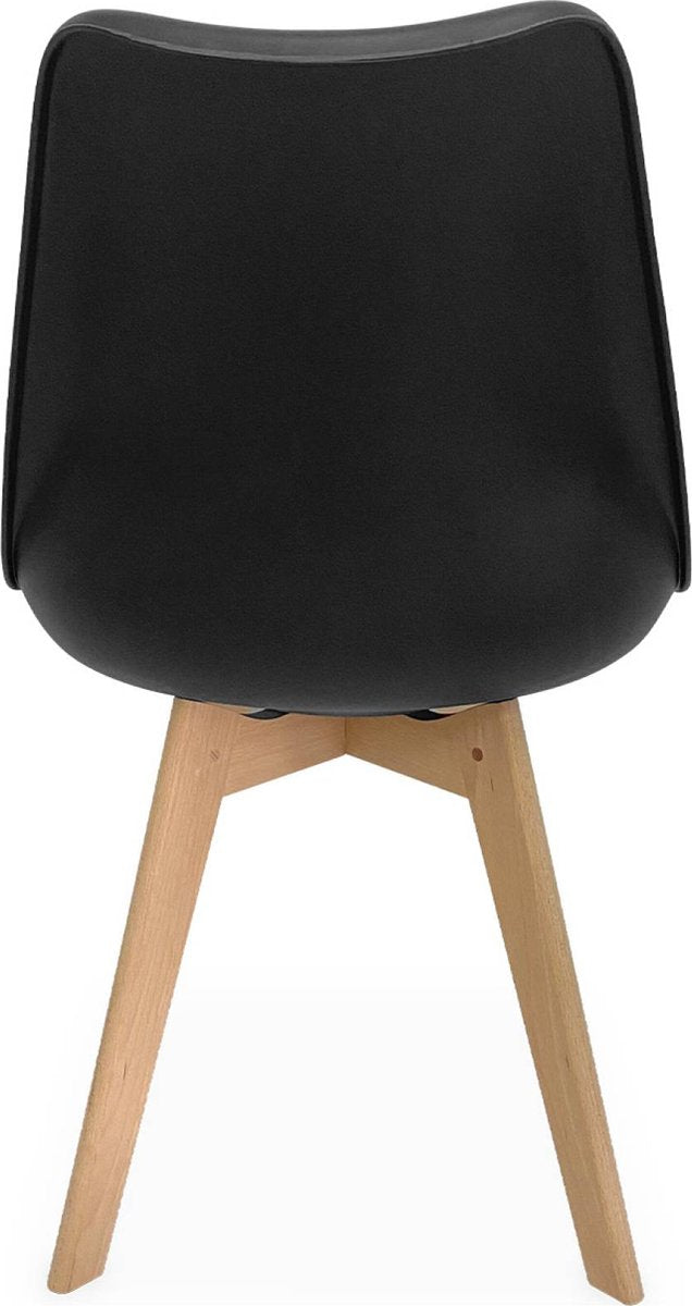 Kuipstoelen - set van 4 met houten poten - Sponskussen woonkamerstoel