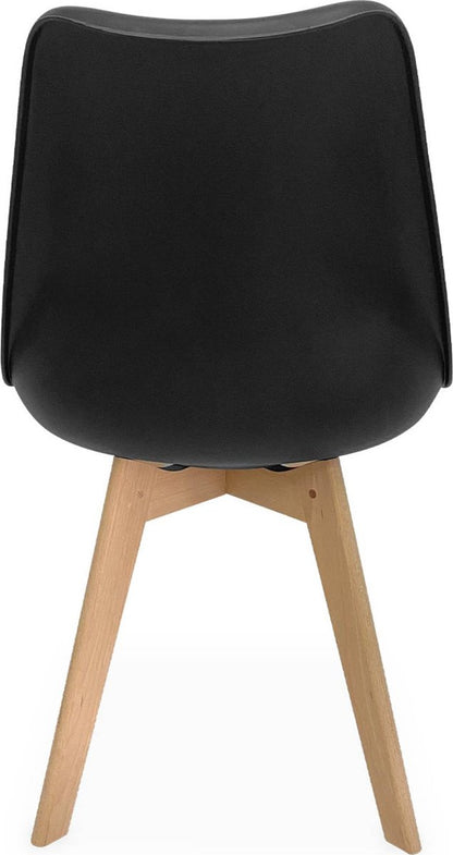 Kuipstoelen - set van 4 met houten poten - Sponskussen woonkamerstoel