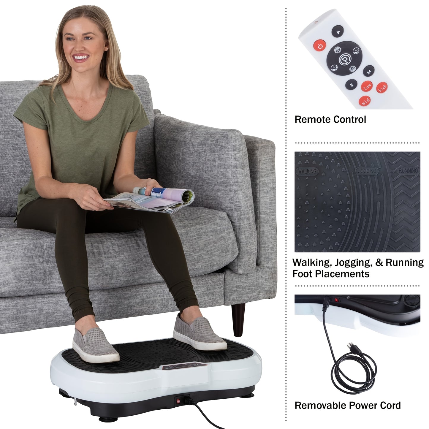Trilplaat – Vibratieplaat – Vibration Plate – Powerplate – Fitnessapparaat – 3 Intensiteitsniveaus – Max. 150 kg Draagvermogen