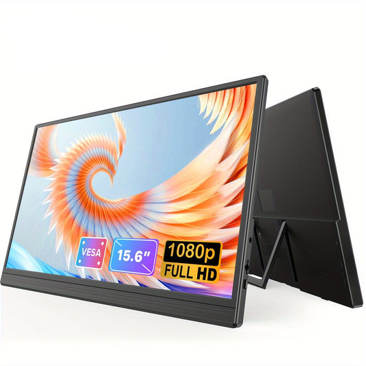 Portable Monitor – Draagbaar Scherm – Laptop Scherm Uitbreider – Extra Beeldscherm – Mobiel Display – 15,6 Inch Full HD – IPS Scherm Met FreeSync