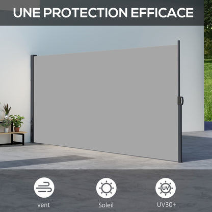 Tuinscherm – Privacyscherm – Windscherm – Balkonscherm – Uitschuifbaar – Lichtgrijs – Polyester 180 g/m² – UV30+ Bescherming