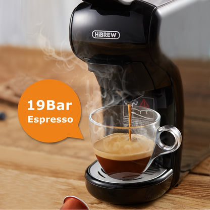 4-in-1 Koffiemachine – Espresso Machine – Capsule Koffiezetter – ESE Pod Machine – Cappuccino Maker – 19 Bar Pomp – Compact Design