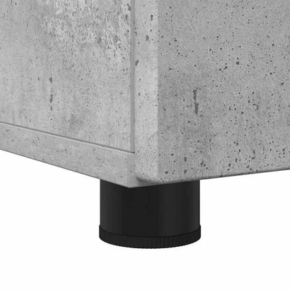 Simple European-Style Bathroom Furniture Set, Stylish and Practical Decorative Bathroom Storage, Concrete Gray Bathroom Cabinet with Shelf, 60 x 35 x 80 cm, Treated Wood