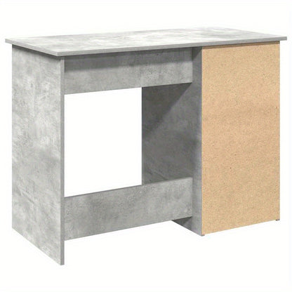 Modern Gray Engineered Wood Desk - 102x50x75cm, Concrete Gray Finish, Durable & Moisture-Resistant, Anti-Warpage, Ideal for Home Office, Study, or Bedroom