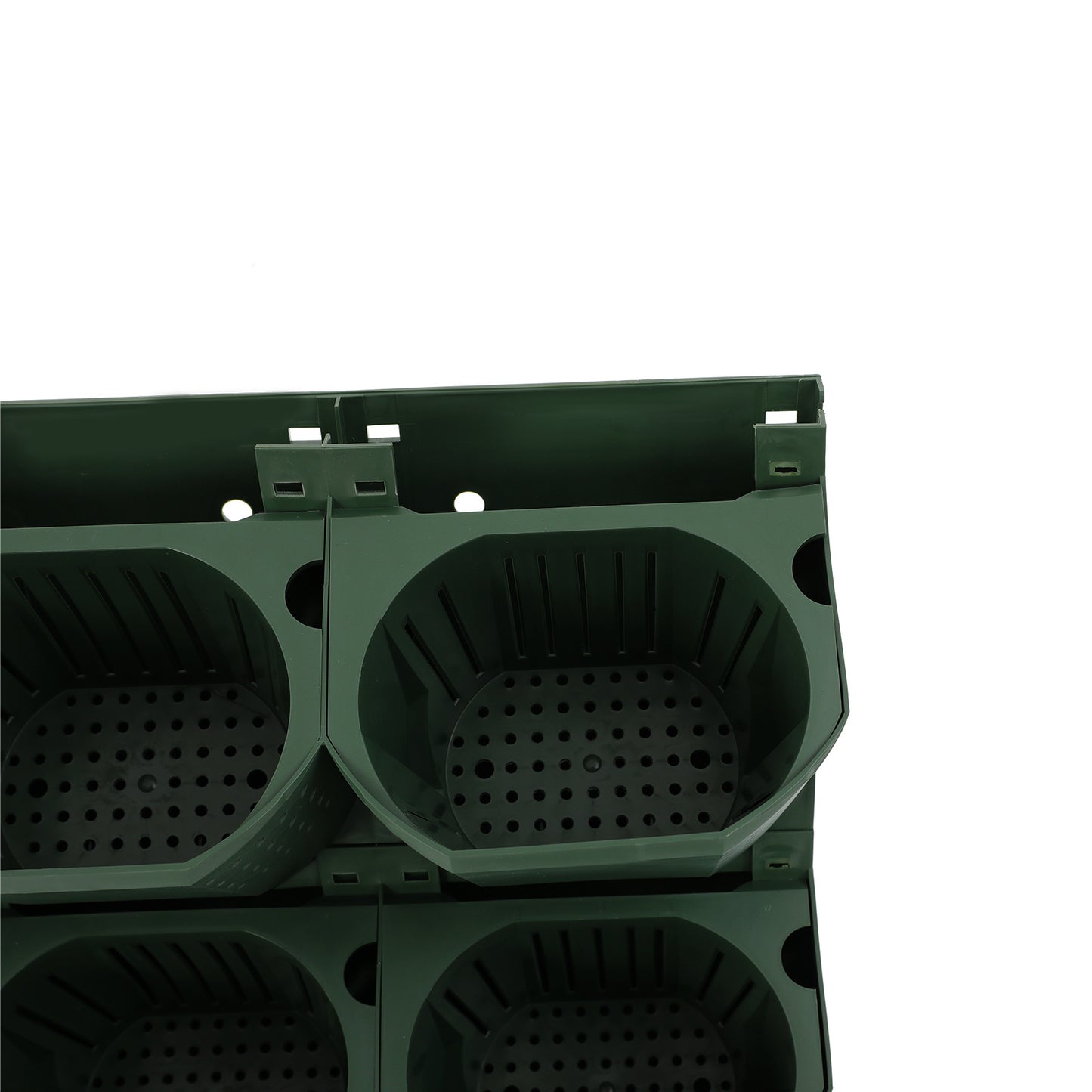 36-Pot Wall-Mounted Planter with 36 Individual Pots - Heavy-Duty PP Plastic /Outdoor Vertical System Suitable for Balcony,, - Contemporary Modern Plant Holder
