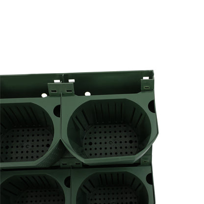 36-Pot Wall-Mounted Planter with 36 Individual Pots - Heavy-Duty PP Plastic /Outdoor Vertical System Suitable for Balcony,, - Contemporary Modern Plant Holder