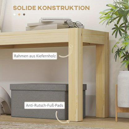 Rustieke Houten Bank – Eetkamerbank – Halbank – Keukenbank – Buitenbank – Draagkracht 240 kg – Afmeting 120x33x45 cm