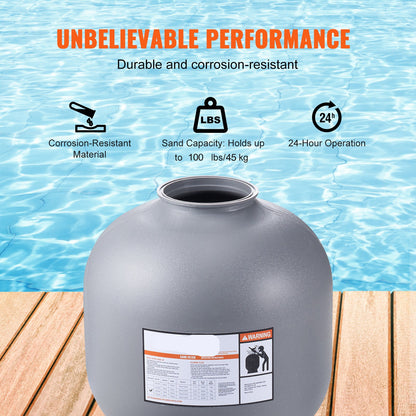 Zandfilter Voor Zwembaden – Zwembadfilter – Filterpomp – Zwembadreiniging – Waterzuivering – 55 Gallon Per Minuut – Weerbestendig Kunststof - QUORE