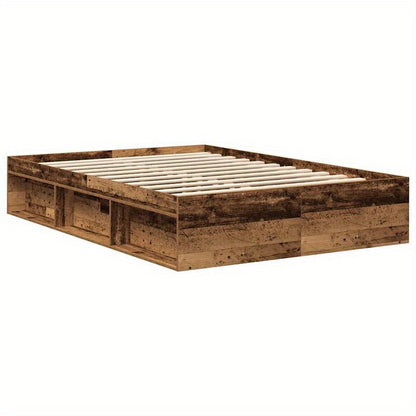 Bedframe Sonoma Eiken – Bedombouw – Slaapkamer Meubel – Ledikant – Bed Bodem – 140x200 cm – Hoogwaardig Gefineerd Hout – Stevige Constructie