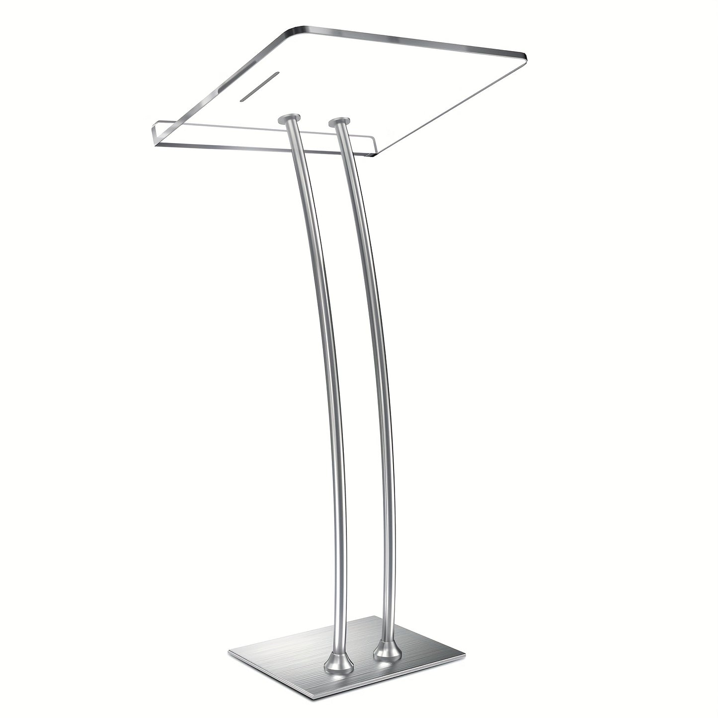 Spreekgestoelte – Lessenaar – Podium – Katheder – Presentatietafel – Acryl Werkblad – Stabiele IJzeren Basis – 10mm Dikte – Hoogte Verstelbaar 115 cm