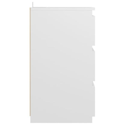 Nachtkastje – Bijzettafel – Ladekast – Bedtafeltje – Opbergkast – Wit – Set Van 2 – Hout – 40x35x62,5 cm – Compact En Robuust