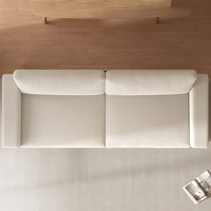 2-Zits Bank – Tweezitsbank – Slaapkamerbank – Woonkamerbank – Loungebank – Crèmekleurig Beige – Extra Lang Zitvlak – Zachte Armleuningen