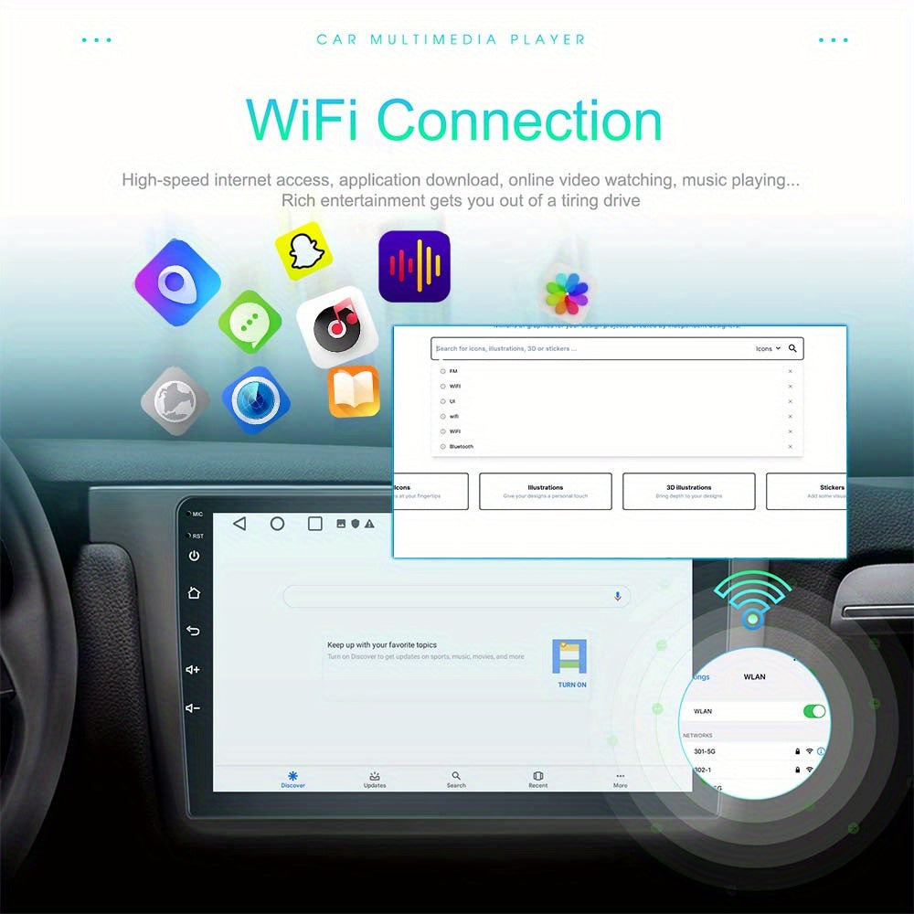 PODOFO 2G + 64G Android 15 Car Radio for Jeep Grand Cherokee 2005-2007 with Wireless Carplay Android Car, Radio 25.4 cm Touchscreen Navigation DSP B/T WiFi FM/RDS Radio, Steering