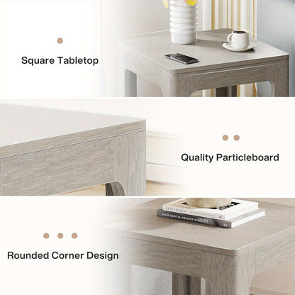 Houten Bijzettafel – Side Table – Nachtkastje – Opbergmeubel – Salontafel – 2 Niveaus – Compact Design – Duurzaam Technisch Hout