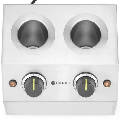 Sauzenwarmer – Sausverwarmer – Thermo Sauzenhouder – Elektrische Sausflesverwarmer – Dubbele Sausverwarmer – 2 Verwarmingszones – RVS Behuizing – Instelbare Temperatuur 30-65°C
