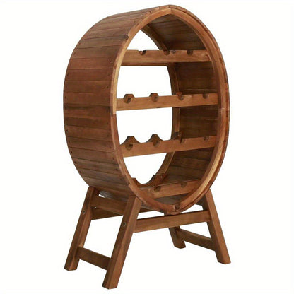 Wijnrek – Flessenrek – Wijnhouder – Wijnmeubel – Wijnopslag – 13 Flessen – Massief Acaciahout – Compact & Stabiel Design
