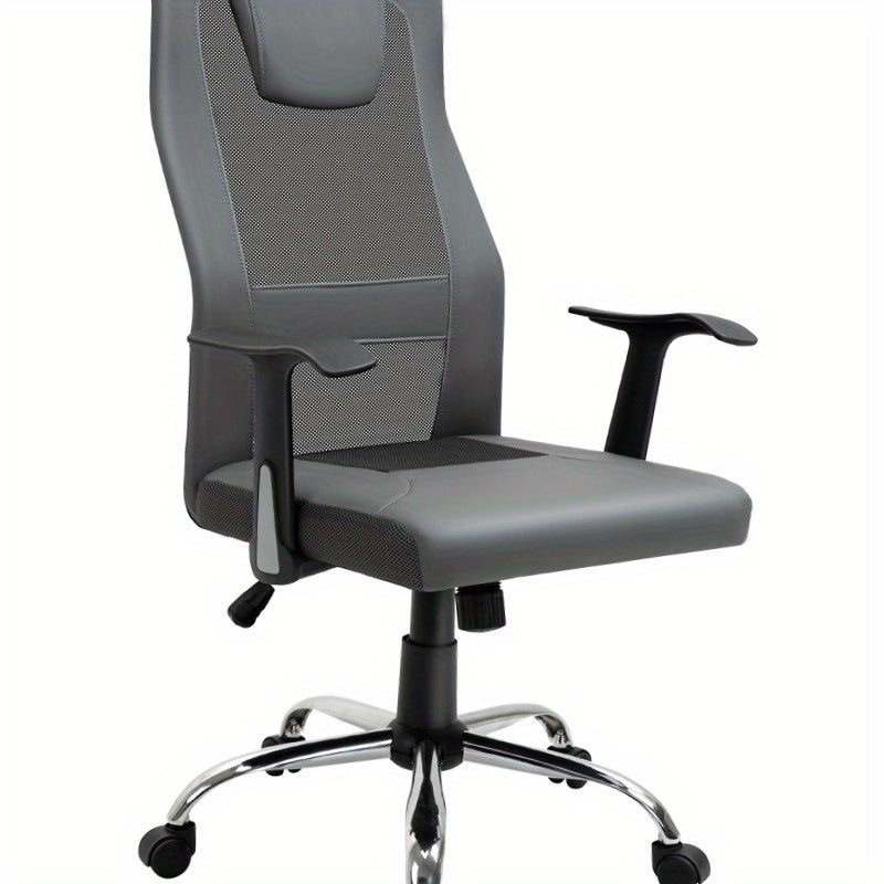 Ergonomische Bureaustoel – Bureaustoel – Werkstoel – Kantoormeubilair – Draaistoel – Grijs – 360° Draaibaar – Verstelbare Zithoogte – Max. 120 kg