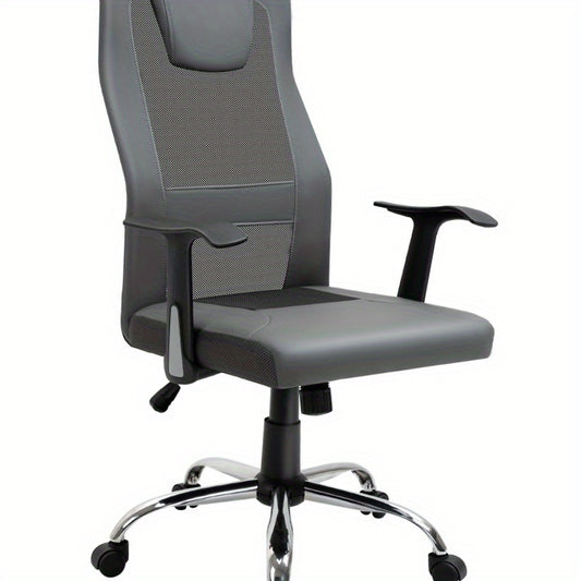 Ergonomische Bureaustoel – Bureaustoel – Werkstoel – Kantoormeubilair – Draaistoel – Grijs – 360° Draaibaar – Verstelbare Zithoogte – Max. 120 kg