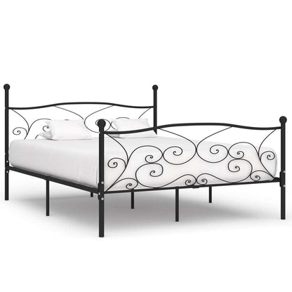 Heavy-Duty Metal Bed Frame - Full/Double Size (200x200cm/ 78x79in), Tool-Free Assembly, Sturdy Non-Wood Platform Bed Base for Modern, Minimalist, Industrial, or Scandinavian Bedrooms - Easy Assembly & Space-Saving Design, Bed