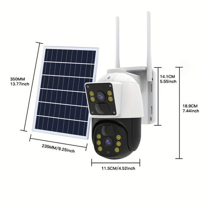 Draadloze Beveiligingscamera – Wifi Loze Camera – 3G/4G Camera – Buiten Camera – PTZ Bewegingsmelder – 3-Stuks Set – 2K HD Nachtzicht – Zonne-energie Met Simkaart