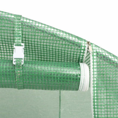 Kweekkas – Tuinkas – Glazen Kas – Groentekas – Serre – Groen Stalen Frame – 8 m² – 4x2x2 Meter Hoogwaardige Constructie