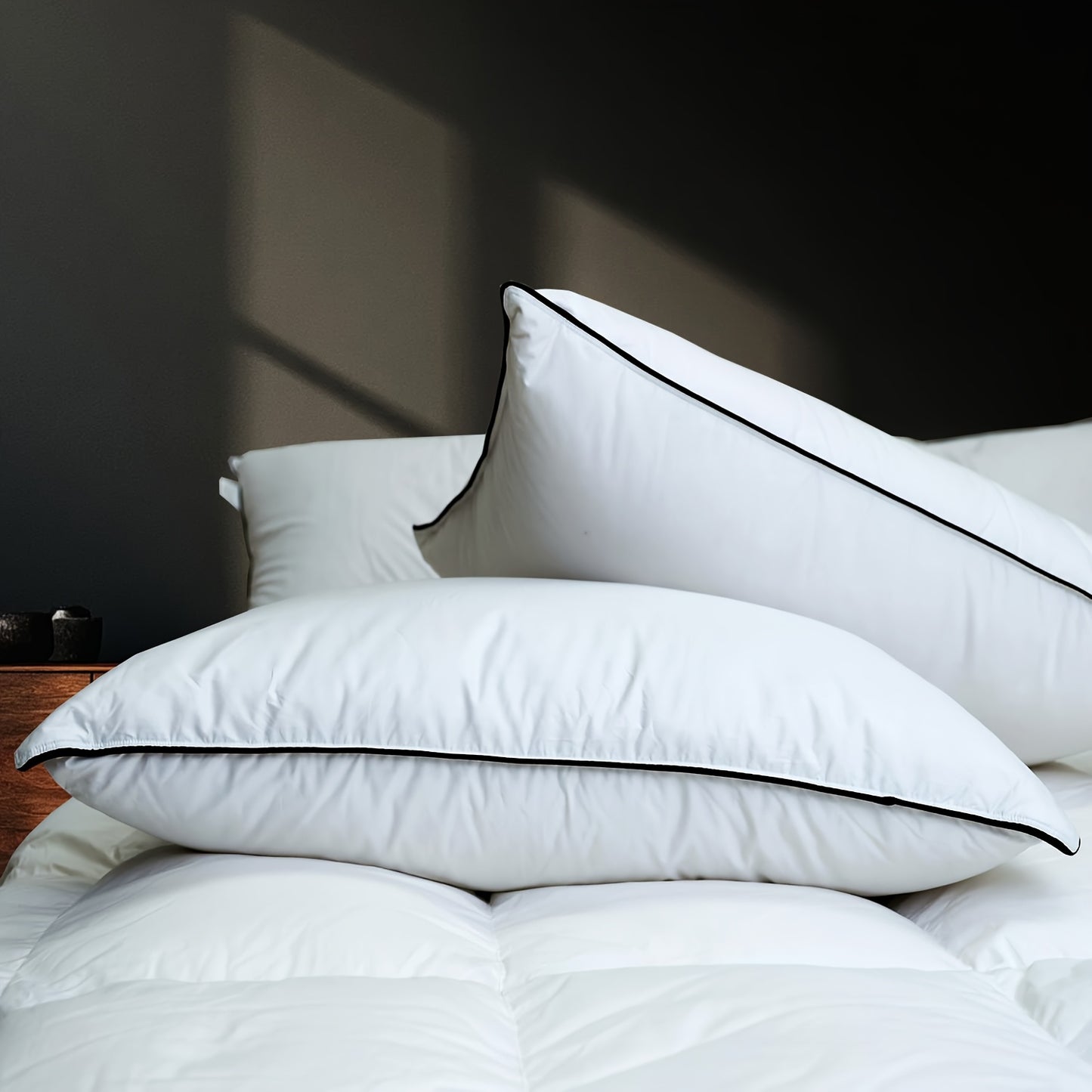 Hoofdkussen – Nekkussen – Bedkussen – Slaapkussen – Kussen Set 2 Stuks – 40x80 cm – Ganzendons & Microvezel – Hotelkwaliteit & Optimale Nekondersteuning
