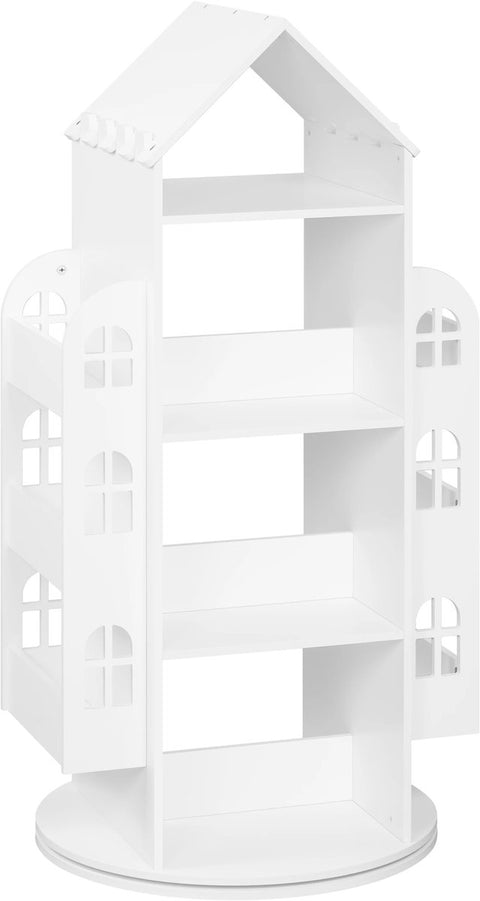 Boekenplank - Draaibare Boekenkast - Kast Woonkamer - Speelgoedkast - Kinderkast - Speelgoedopbergkast - 63 cm x 125 cm x 59 cm - Wit