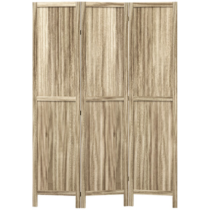 Houten Kamerscherm – Kamerscheiding – Roomdivider – Scherm – Vouwscherm – 3 Panelen – Paulownia Hout – Compact Inklapbaar – 120 x 170 cm
