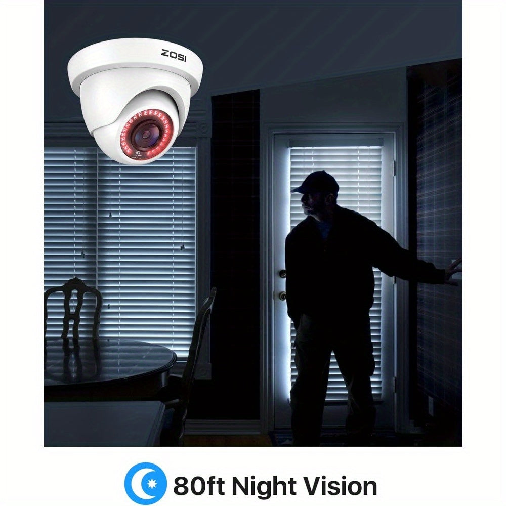 8-kanaals Bewakingsset – Beveiligingssysteem – CCTV Set – Surveillance Camera’s – Domecamera’s – Full HD 1080P – AI Bewegingserkenning – Nachtzicht – Bedraad 4 Camera’s