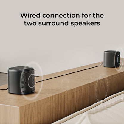 Soundbar – Home Cinema Geluidssysteem – Surround Speakers – Subwoofer – Draadloos – 5.1-Kanaals – 250W Piekvermogen – App Bedienbaar