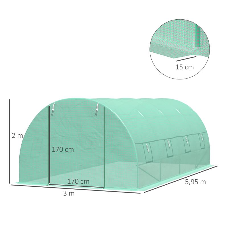 Kweekkas – Tuinkas – Broeikas – Plantenkas – Foliektunnel – Ruim Walk-In Model 59x30x20 cm – Stevige Frame Met Transparante Panelen Voor Optimale Lichtinval