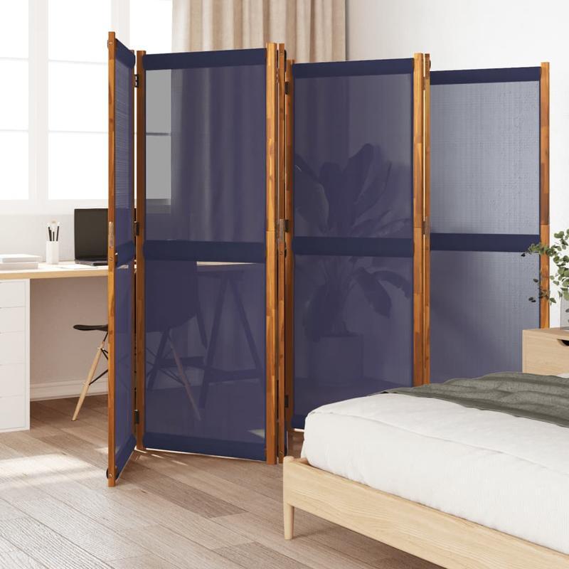 Folding Screen with 6 Panels 420X180 Cm Dark Blue Suitable for Offices, Bedrooms And Laboratories
