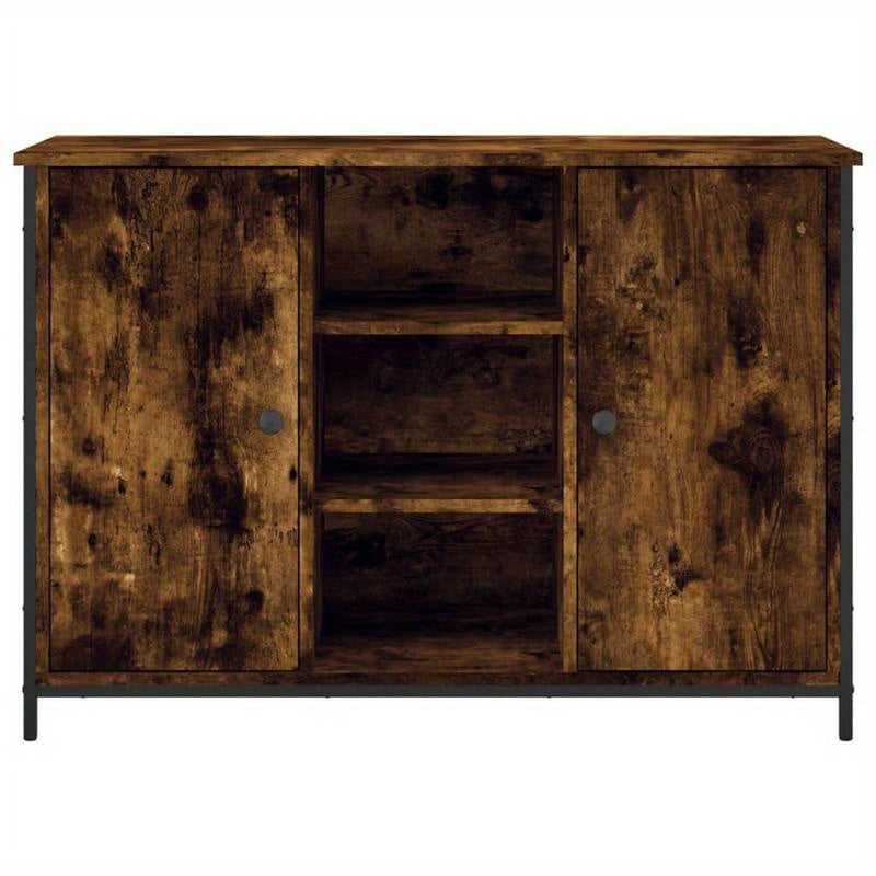 Dressoir – Opbergkast – Ladekast – Buffetkast – TV-meubel – Hout – Gerookte Eik – 100x35x70 cm – Duurzaam & Ruimtebesparend
