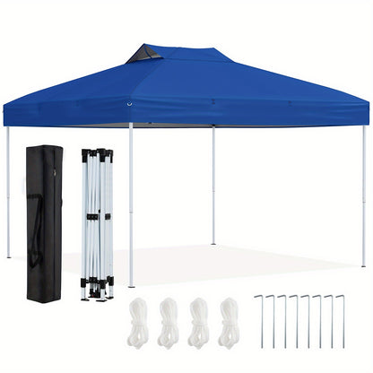Pop-up Partytent – Pop-up Tent – Camping Tent – Privacy Tent – Beach Tent – Blauw/Grijs – UPF50+ Zonbescherming – 3 Verstelbare Hoogtes (256-274 cm)