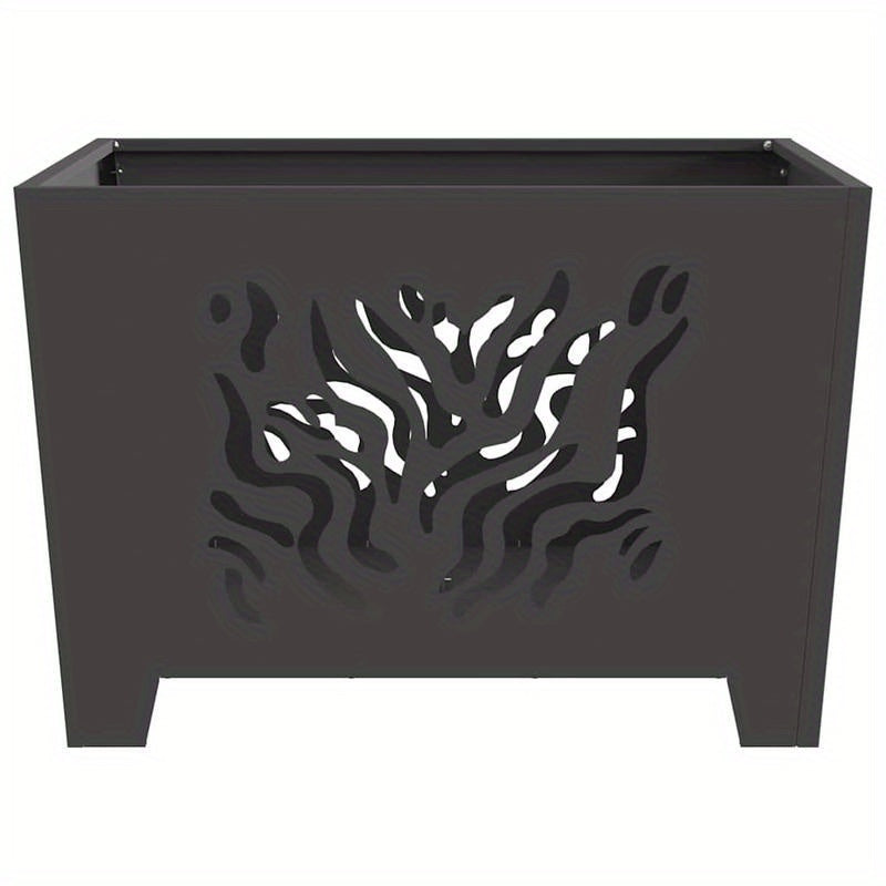 Vuurschaal – Vuurkorf – Tuinhaard – Terrasverwarmer – Buitenhaard – Zwart Staal – 60x60x40 cm – Inclusief Aansteker en Vonkontsteker