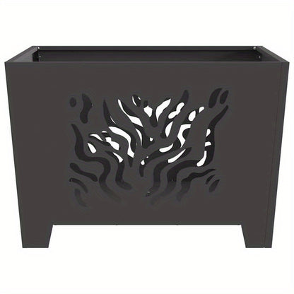 Vuurschaal – Vuurkorf – Tuinhaard – Terrasverwarmer – Buitenhaard – Zwart Staal – 60x60x40 cm – Inclusief Aansteker en Vonkontsteker