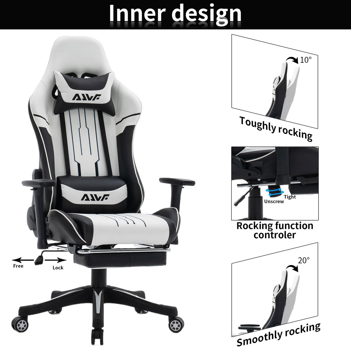 Gamingstoel – Gamestoel – Gaming Chair – Bureaustoel – Game Stoel – Ergonomisch Verstelbaar – PU Leer Roze – Comfortabele Schuimvulling – Stevige Rugleuning