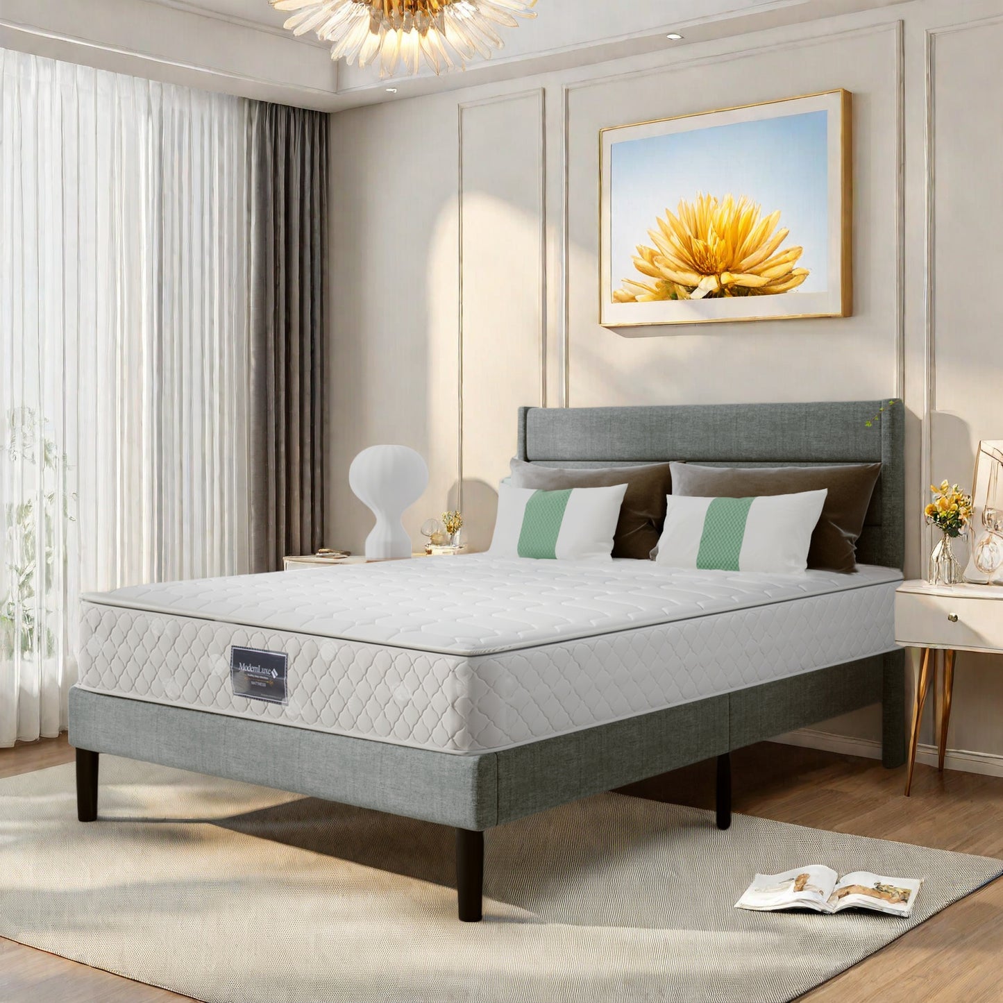 7-Zones Pocketvering Matras – Spring Matras – Koudschuim Matras – Stevige Matras – 160x200 cm – H3 Hardheid – 25 cm Hoog – Microvezel Hoes