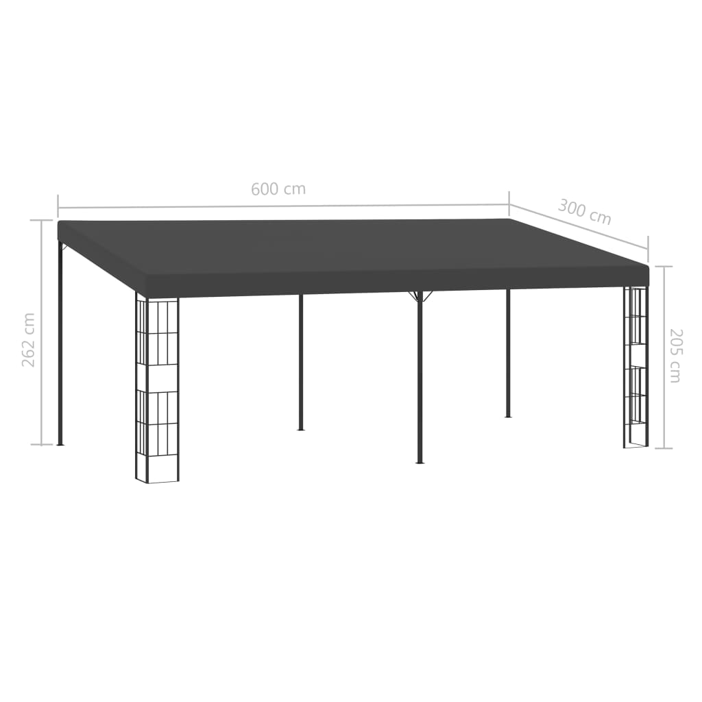 Zonwering – Tuinzonwering – Buitenzonwering – Schaduwdoek – Terrasluifel – 3 x 6 Meter – Stalen Frame Met PA-Coating