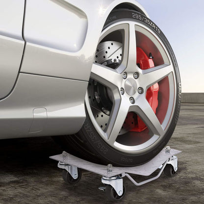 Wielroller Set – Wielskates – Verplaatswielen – Hobbelschijven – Zware Last Rollen – Grijs – Vergrendelbare Wielen – 2720 KG Draagkracht – Stalen Stevig Frame