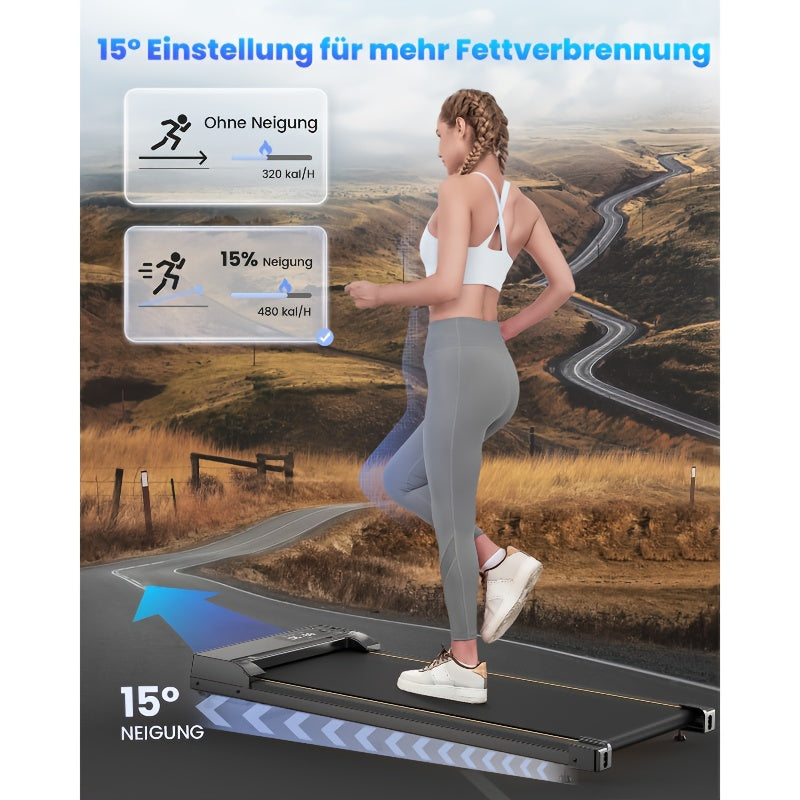 Loopband – Wandelband – Treadmill – Walking Pad – Elektrische Loopband – Inklapbaar – 2,5 PK Motor – 15° Hellingfunctie