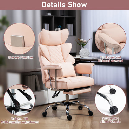 Ergonomische Bureaustoel – Gamestoel - Comfortabele Bureaustoel – Stevige Bureaustoel – Verstelbare Bureaustoel – Metalen Frame – Lendensteun - Zwart - QUORE